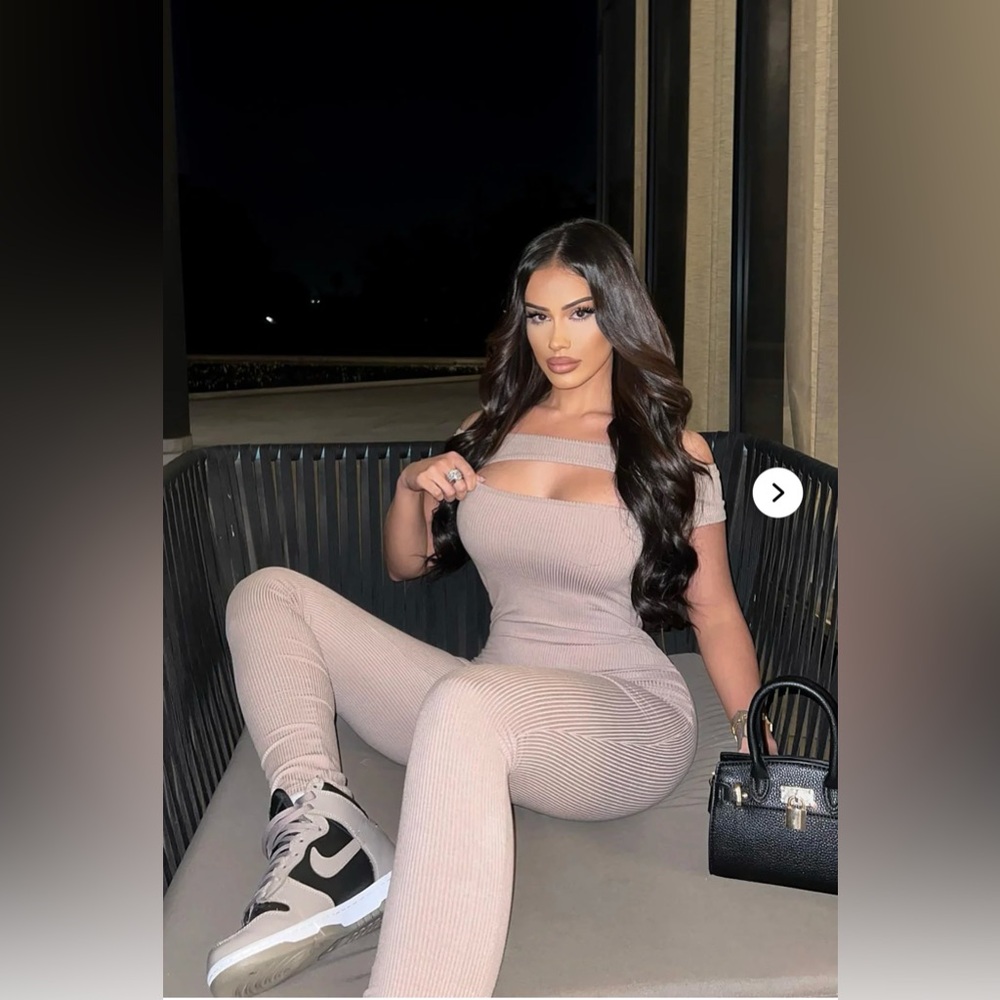 Reese Snatched Jumpsuit - Taupe